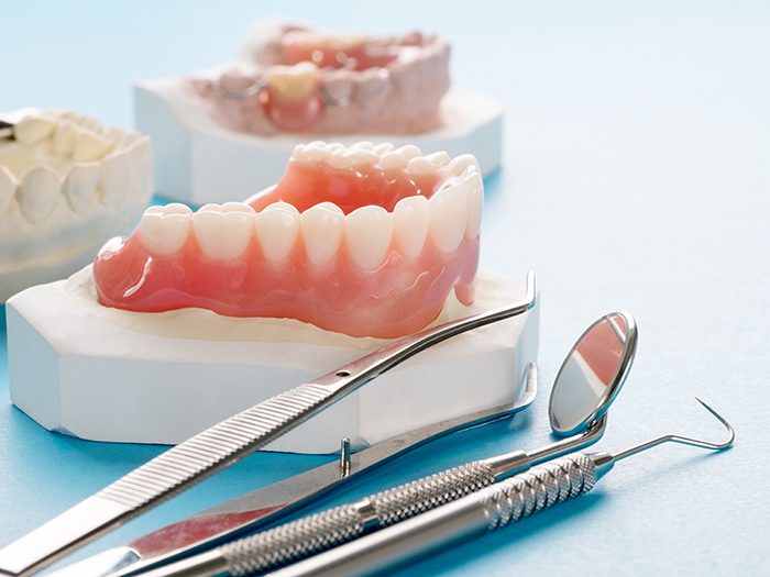 Complete denture or full denture.